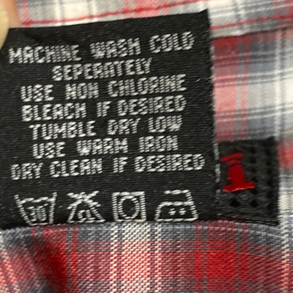 CSX 21 Blurred Lined Plaid Button Down Shirt - Picture 8 of 8